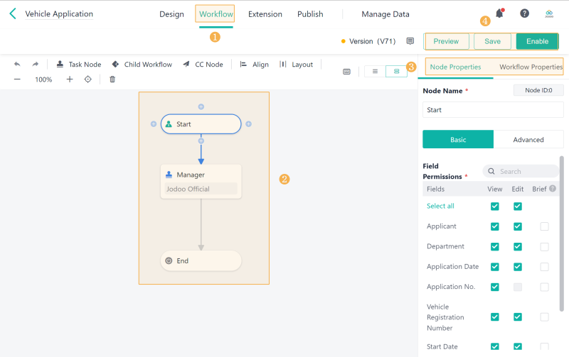 Create Workflow Form on Jodoo