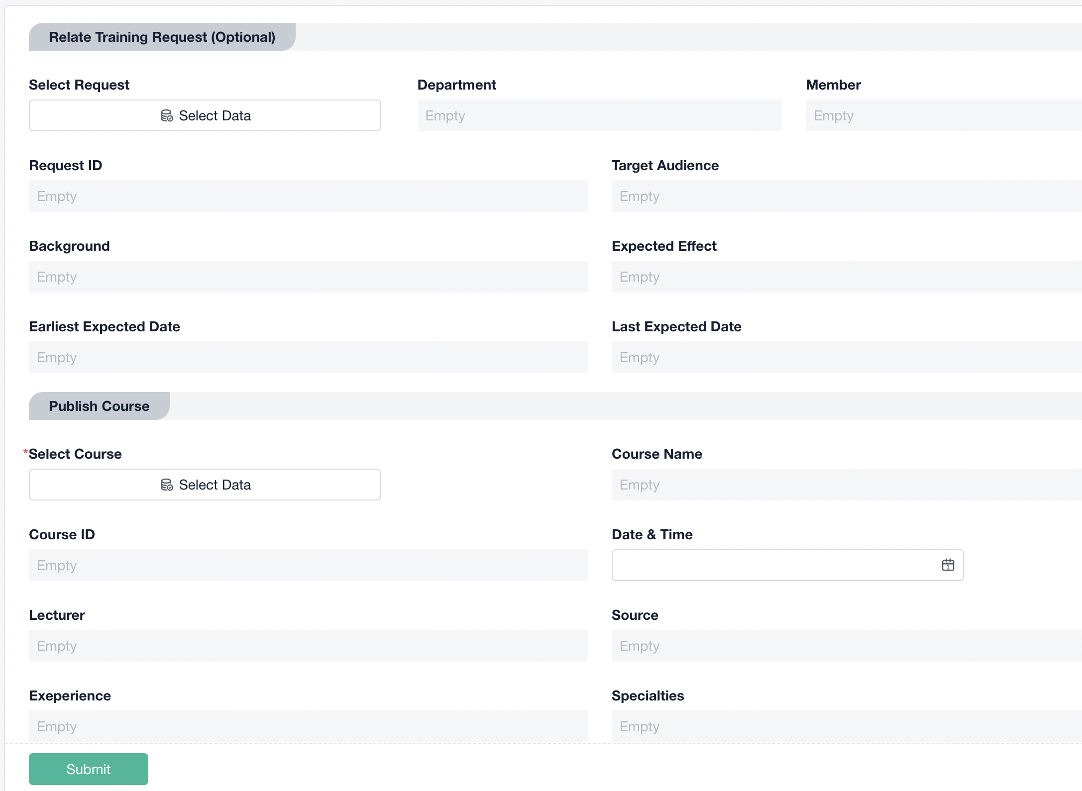 course template